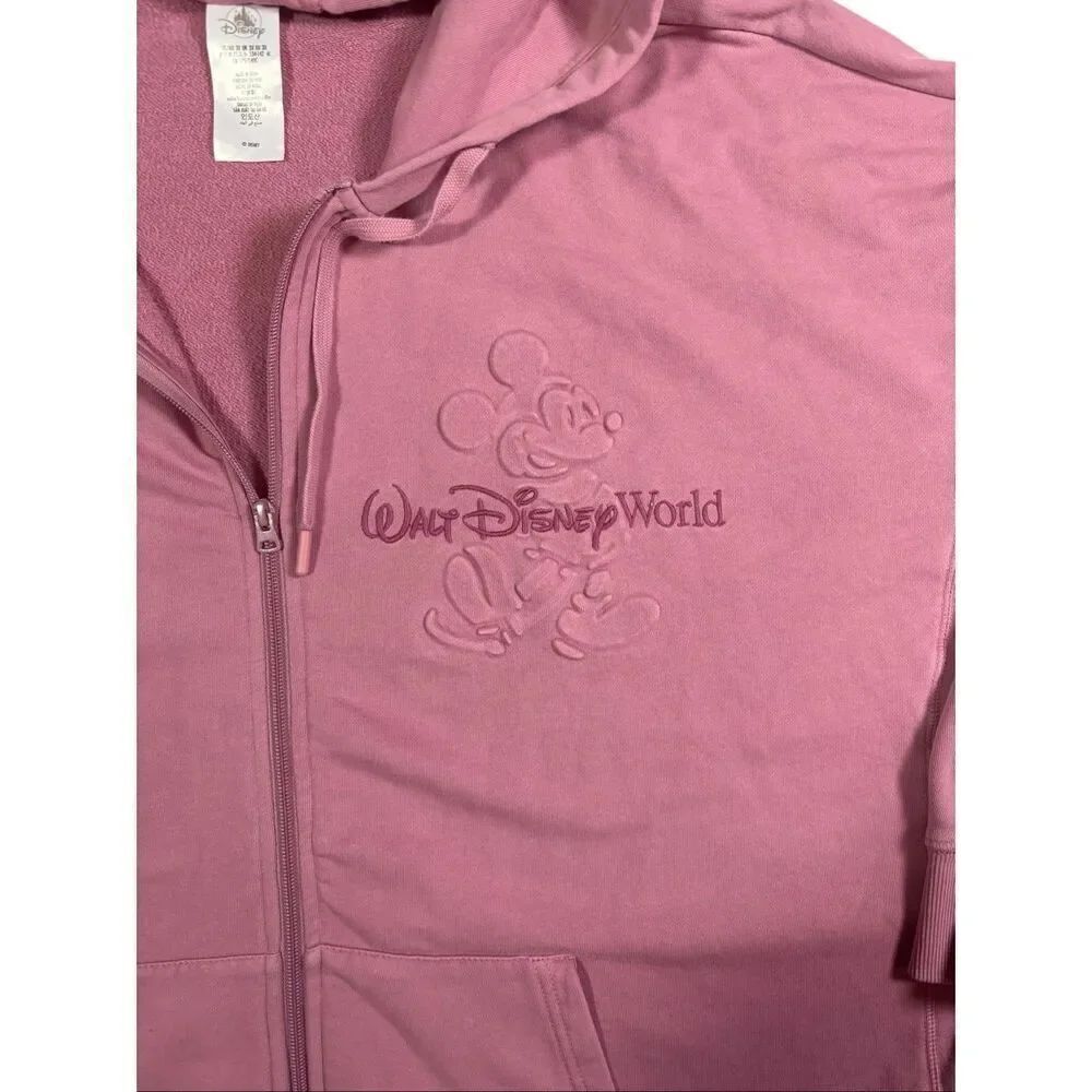 Disney Hoodie Jogger Women 3X Walt Disney World mauve 2 piece set